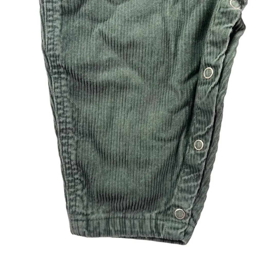 Vintage Baby GAP Corduroy Overalls 18-24M Green Explorers Dog Embroidered Snap